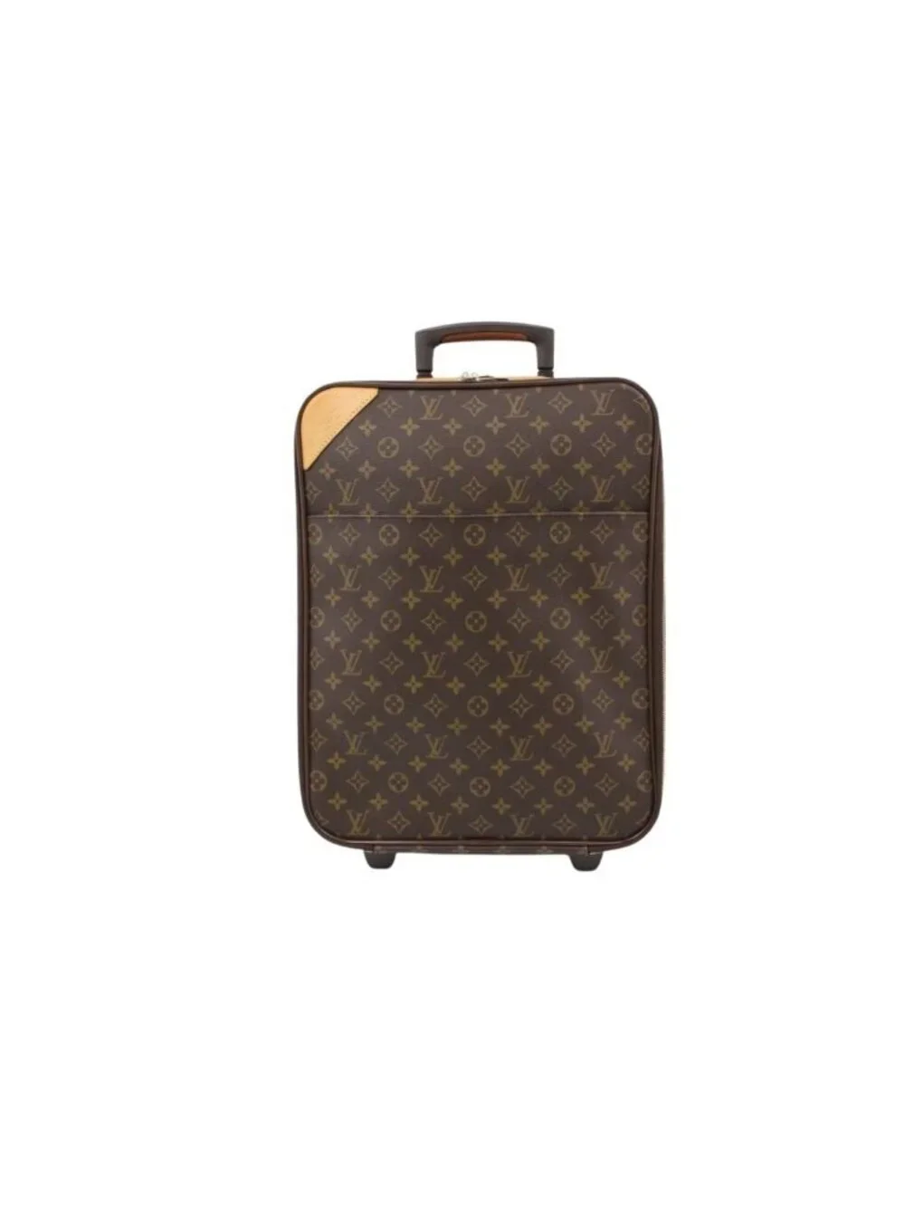 Louis Vuitton Travel Bag Pegase 45 Brown Monogram Unise 2 Wheels Gold